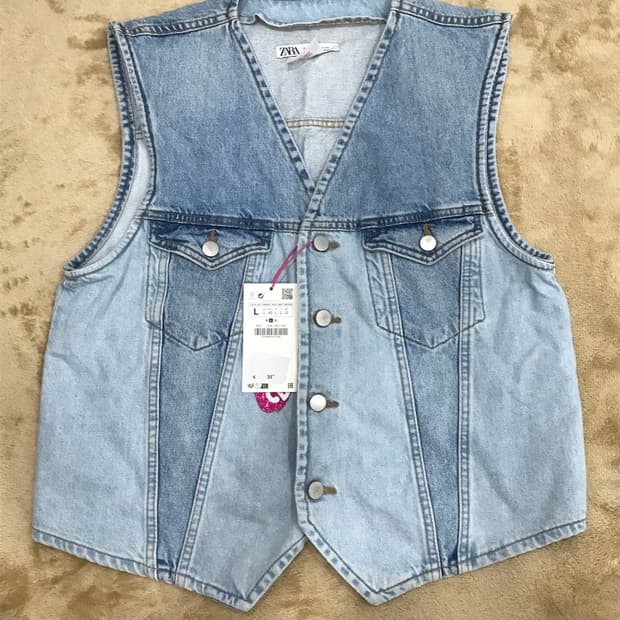 유니섹스 자라 데님 베스트 조끼 