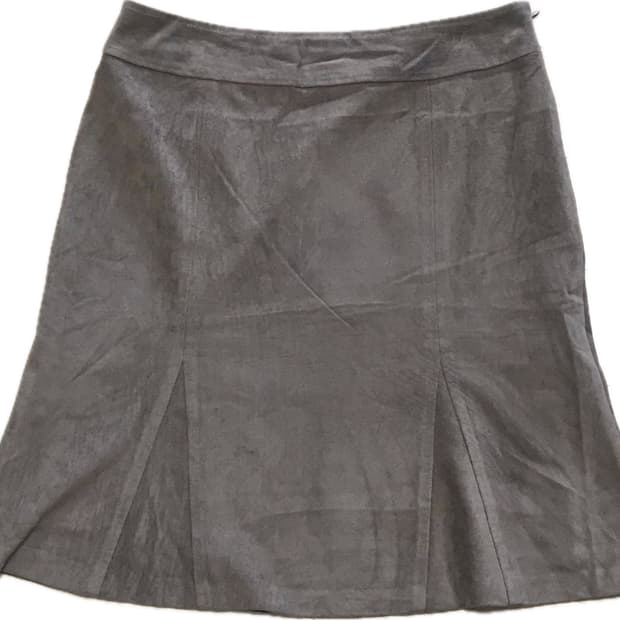 스웨이드 스커트 레이어드 스커트 플레어 스커트