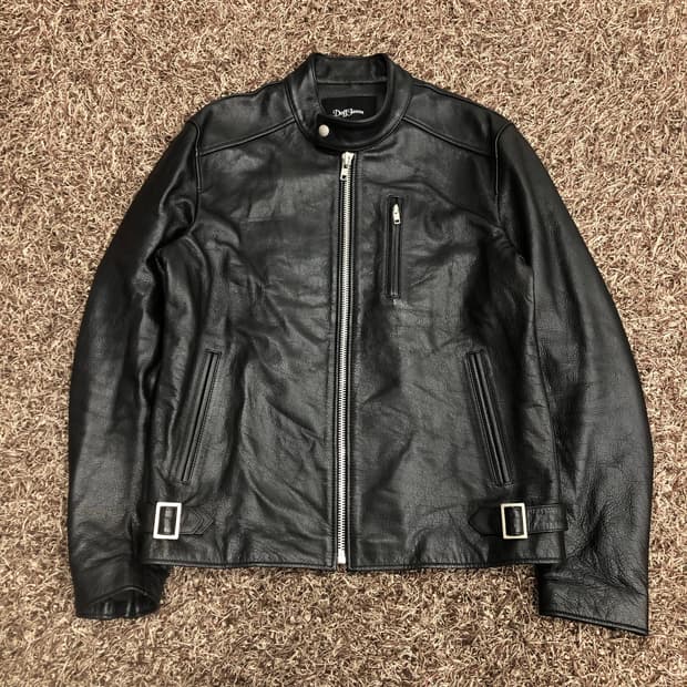 도프제이슨 소가죽 바이커 레더 가죽 자켓