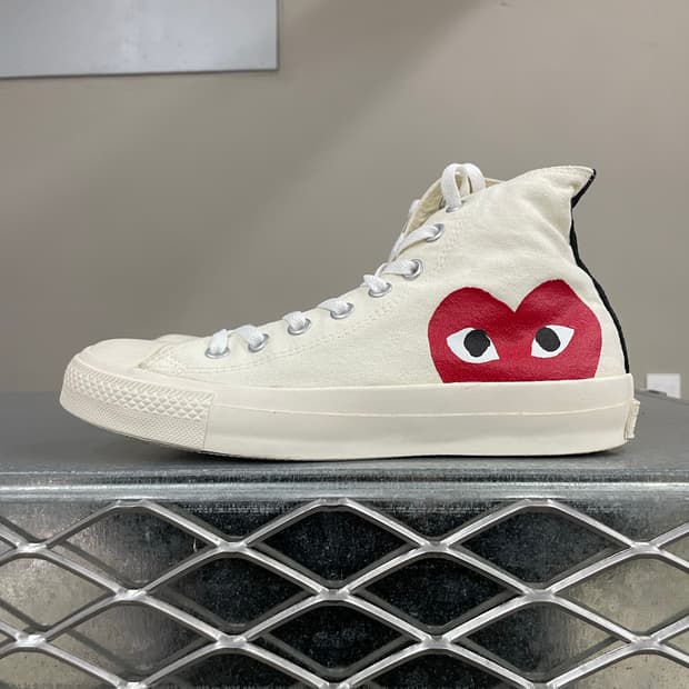 컨버스 x 플레이 꼼데가르송 하이 화이트 250 (gr-4141)