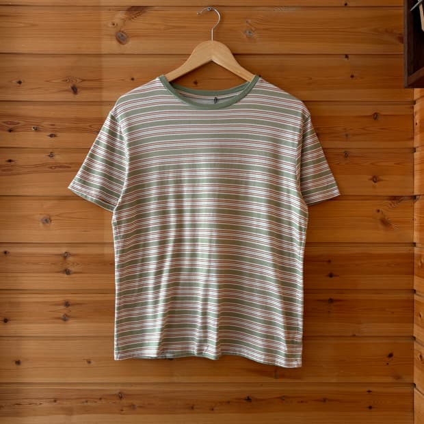 [XL] ART-CLASS green stripe T-shirt