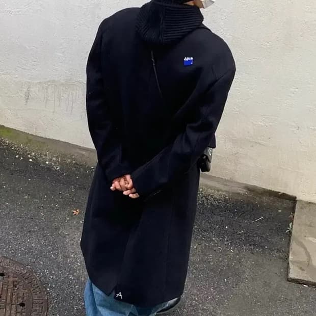 자라 아더에러 울 블렌드 오버사이즈 블랙 코트 XS