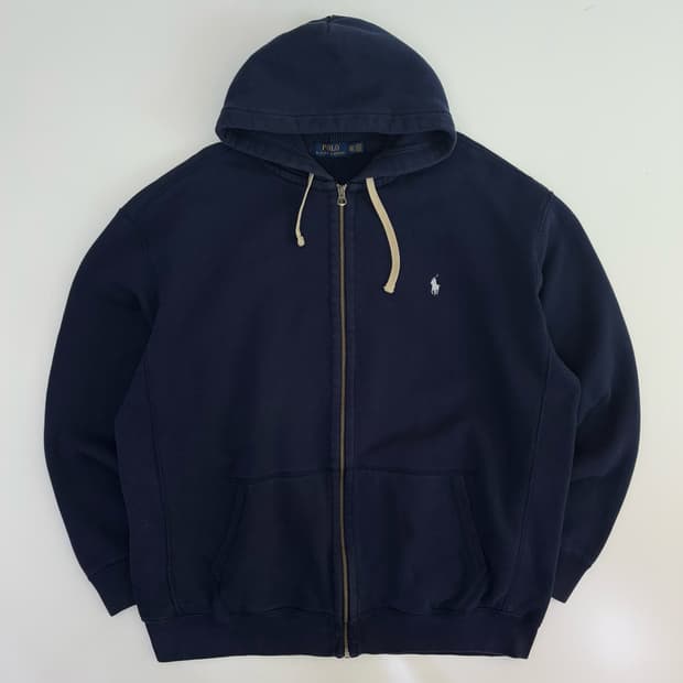 Polo  폴로 랄프로렌 자수 코튼 네이비 후드집업