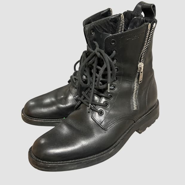 입생로랑 SAINT LAURENT Zip-Accented 컴뱃 부츠