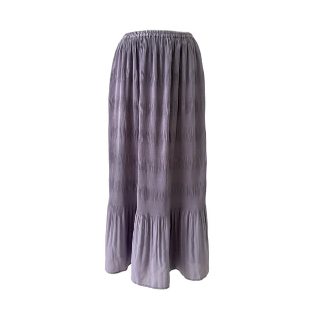 shirring long skirt