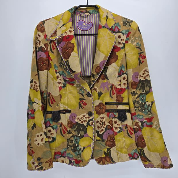 ETRO Milano 플로럴 린넨 자켓 (Made in Italy)