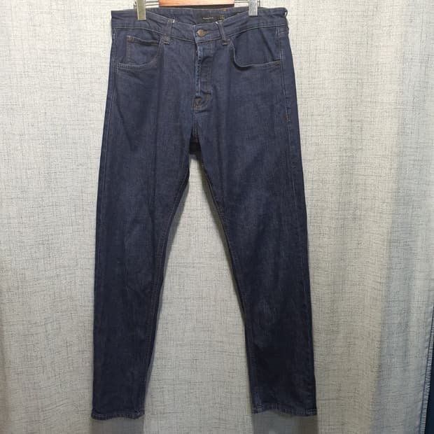 마시모두띠 릴렉스핏 다크 데님 청바지 