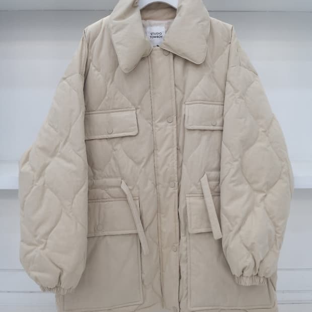 스튜디오 톰보이 스트링 퀼팅다운 점퍼