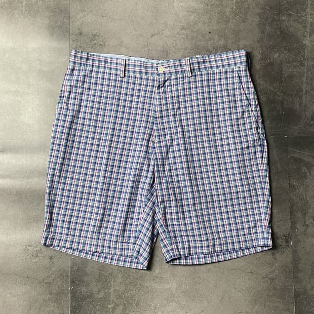 RALPH LAUREN 랄프로렌 빈티지 블루 체크 하프팬츠 A01072