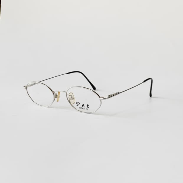 [픽키-215] 실버 미니멀 오벌 안경테 초경량