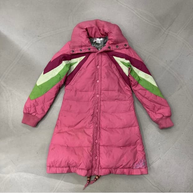 디젤 롱패딩 핑크 M