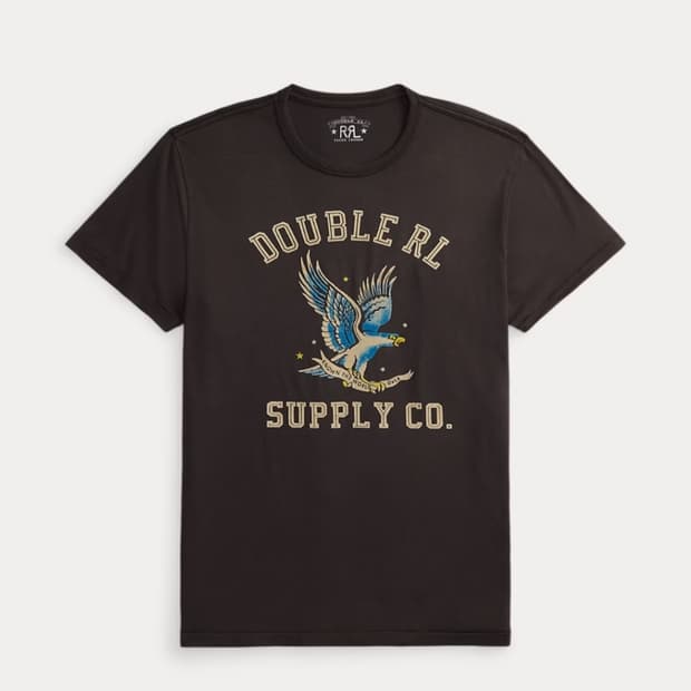 더블알엘 rrl 로고 저지 티셔츠 XL