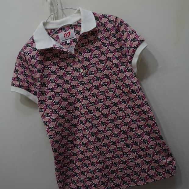 일본정품 마스터바니 골프 얇음 카라 반팔 티 여성 S 훌륭 사랑봉봉