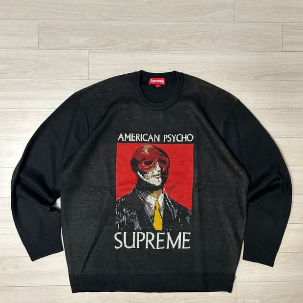 (L) 슈프림 아메리칸 사이코 스웨터 니트 - 23fw 