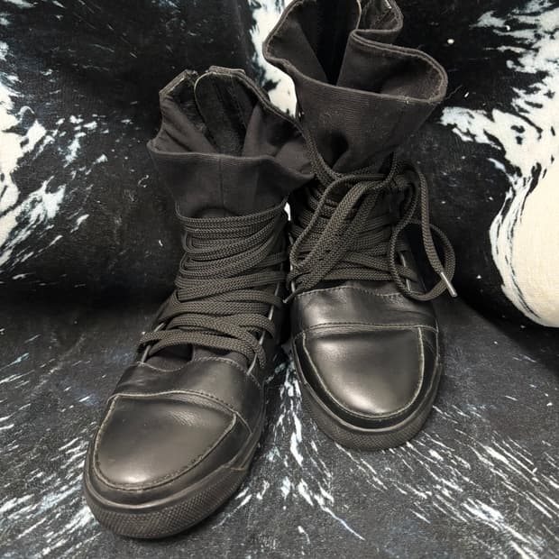 [🖤Opium🖤]Black aesthetic High Shoes