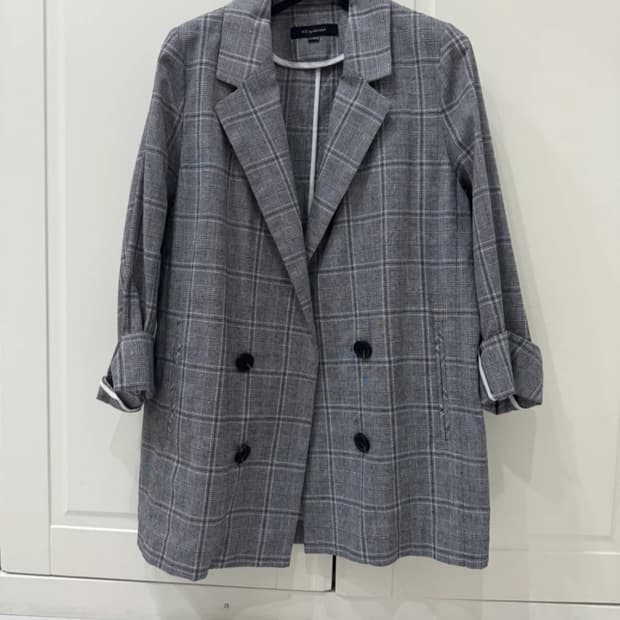 나이스클랍 체크 자켓