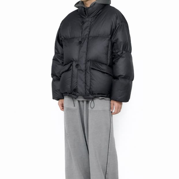 [2] 폴리테루 버튼푸퍼자켓 차콜