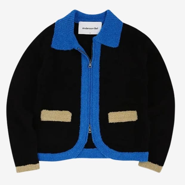 XL) 앤더슨벨 칼라집 니트 가디건