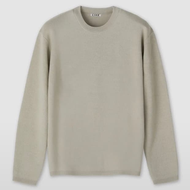 쿠어 탑필 울 라운드 니트 XL