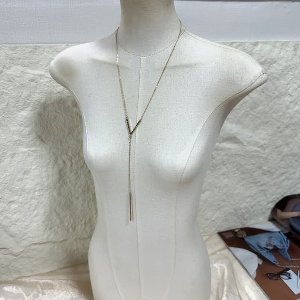 빈티지 V-I 넥타이 오리엔탈 목걸이