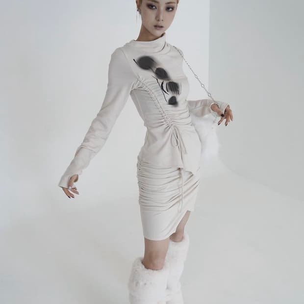 kashiko X k.od shirring ivory set-up