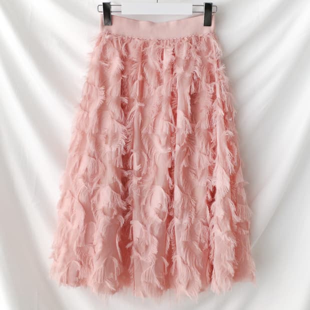 plume frill skirt