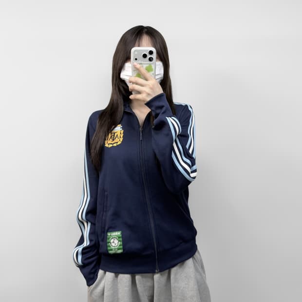 아디다스 아르헨티나 트랙탑 져지 네이비