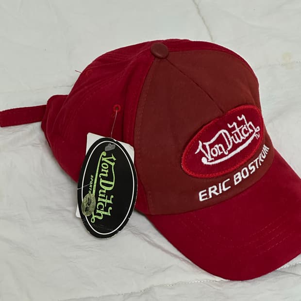 본더치 데드스탁 새상품 레드 스웨이드 캡