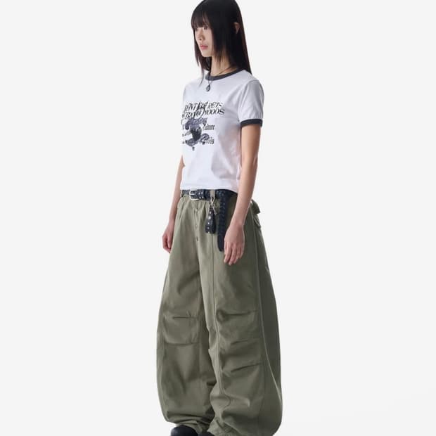 아캄 핀턱 스터드 코튼 팬츠 1