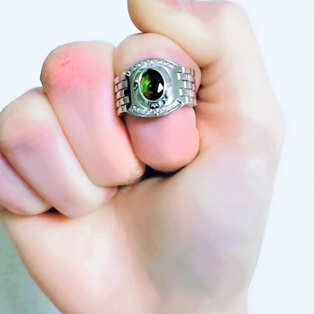 [당장연락주세요❗] 18KGP. 도금반지. 화이트색. 13호 판매합니다❗