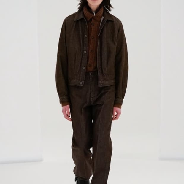 21AW 오라리 데님 블루종 자켓 브라운(5)