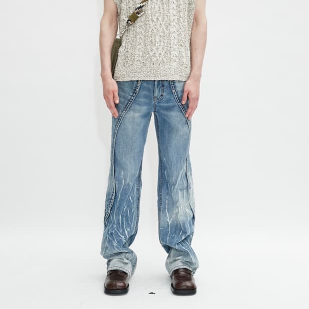 메튜 커브 진 apa499m(WASHED BLUE)