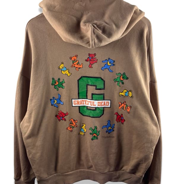 그레이트풀 데드 데드베어 댄싱 브라운 후드티셔츠2315