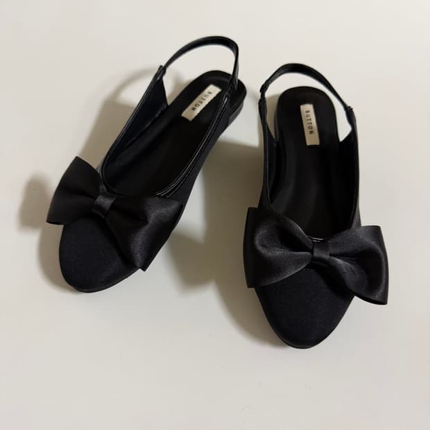 새상품 여자 새틴 플랫슈즈 225