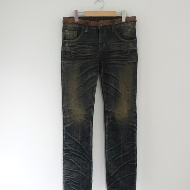 the cross denim pants