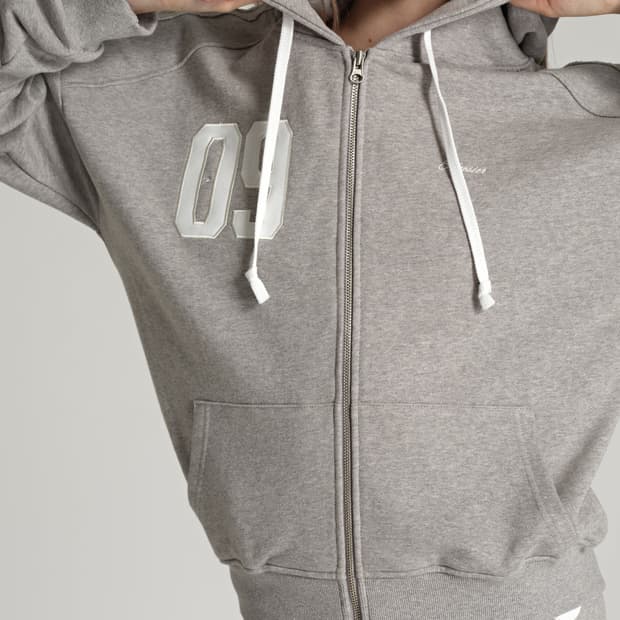 클리시어 kleesier 09 넘버링 후드집업 그레이