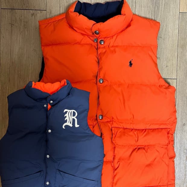 폴로 랄프로렌 오리털 조끼 패딩 리버서블