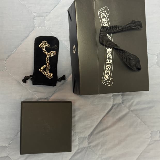 크롬하츠 페이퍼체인 팔찌 7인치 