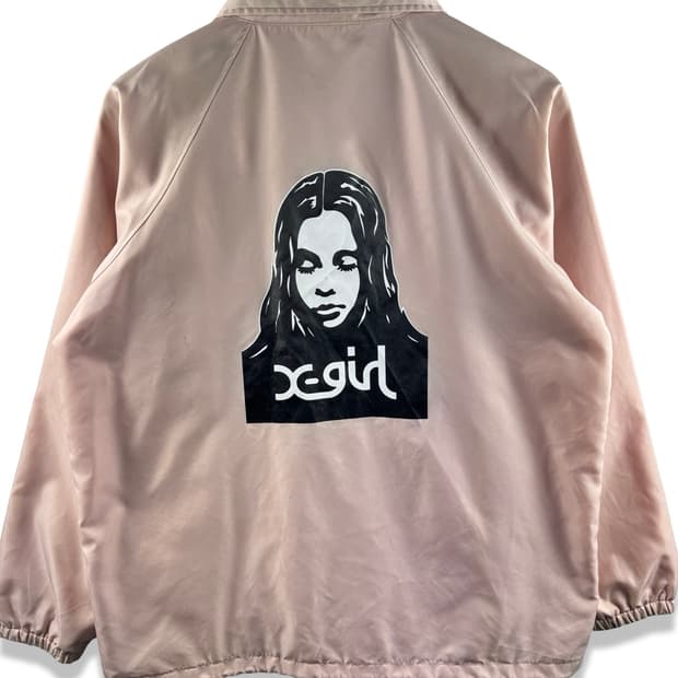 JPN X-girl 프린팅 핑크 코치자켓2863