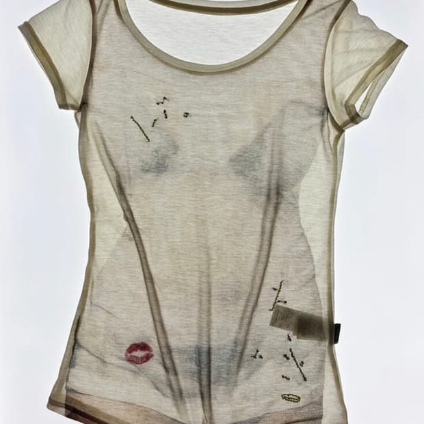 스컬프터 Wet Sheer Tee White