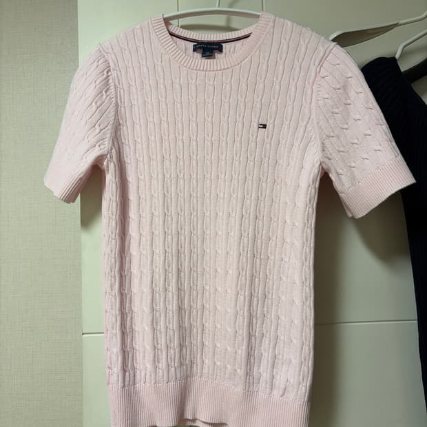 타미힐피거 반팔 니트 핑크 S 