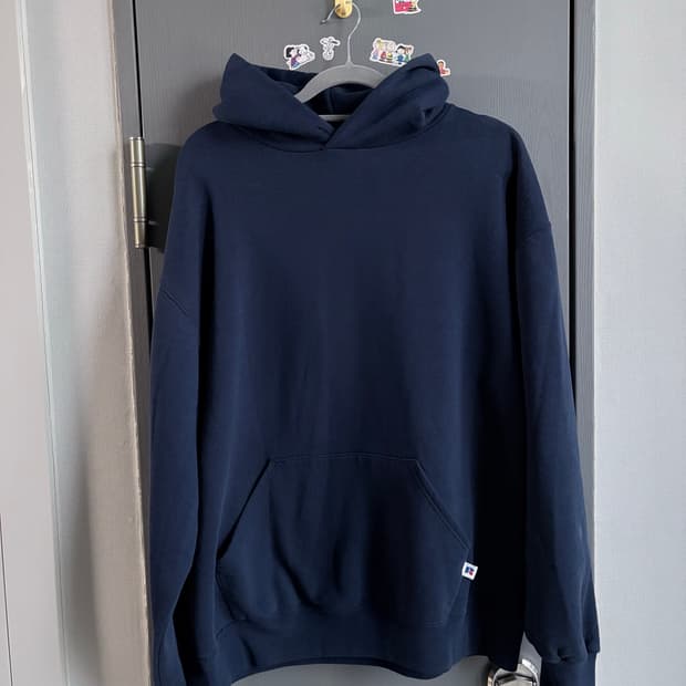 (L) 90s 러셀 USA 후드 네이비