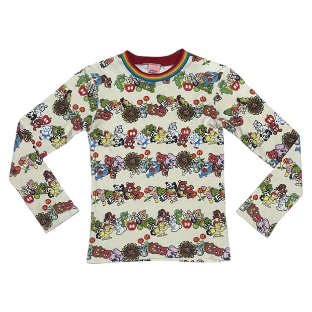 히스테릭 글래머 아카이브 아이코닉 패턴 니트 롱슬리브 티셔츠