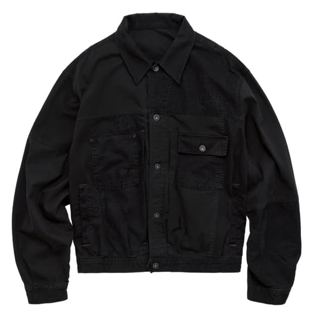 [2]폴리테루 사시코 트러커 자켓 블랙