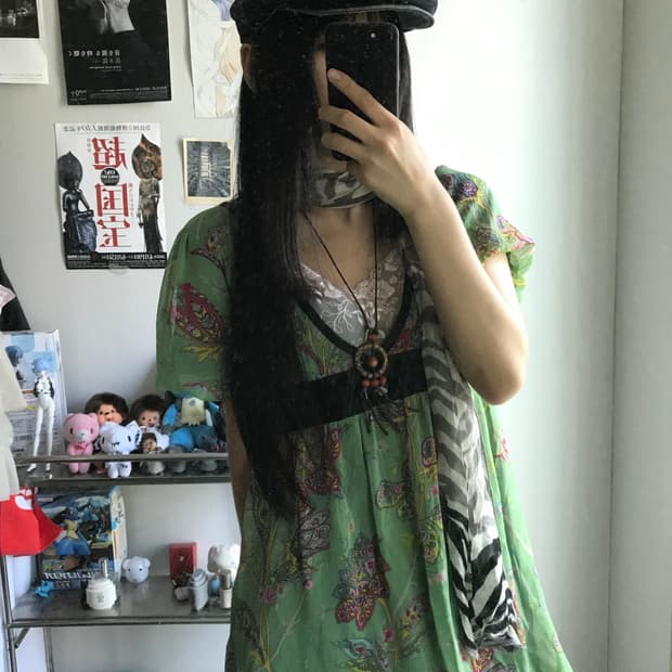 재패니즈 에스닉 패턴 원피스
