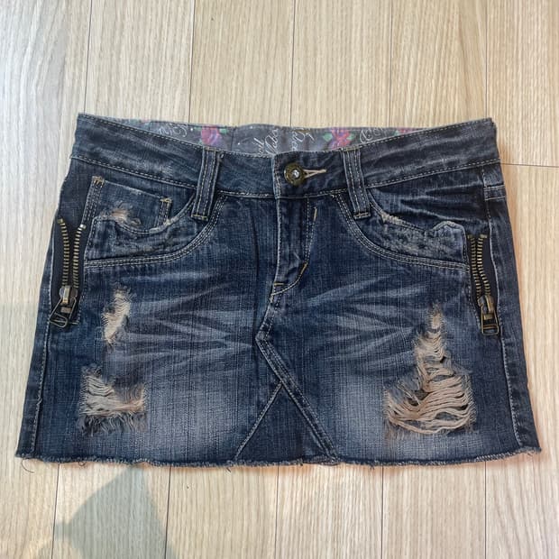 세실맥비 y2k 큐빅 레오파드 미니스커트