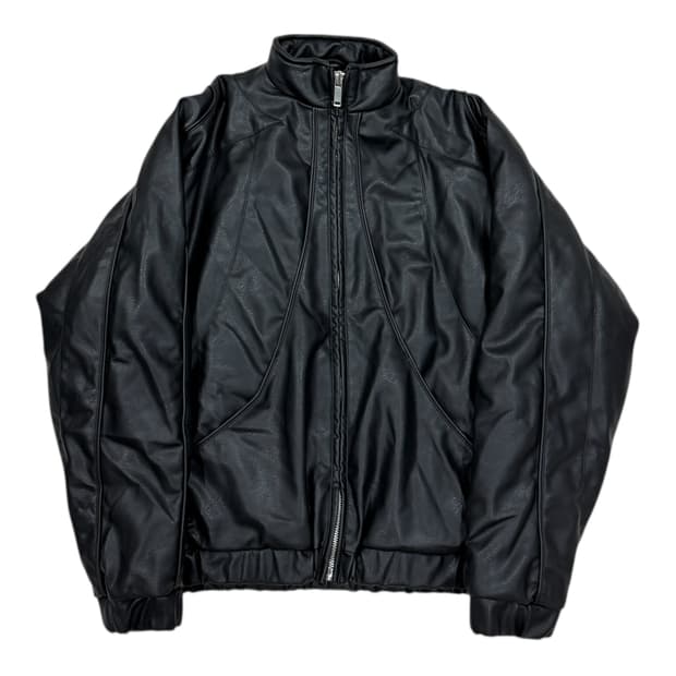 ZARA 자라 테크니컬 레더 자켓 점퍼 블랙 M