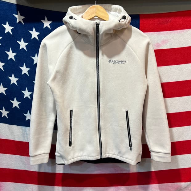 디스커버리 후드 플리스 집업