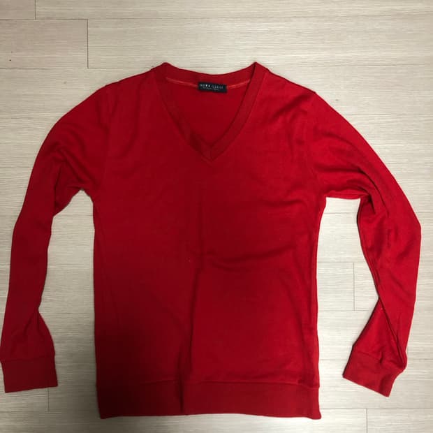 브라운클래식 니트 티 (레드)