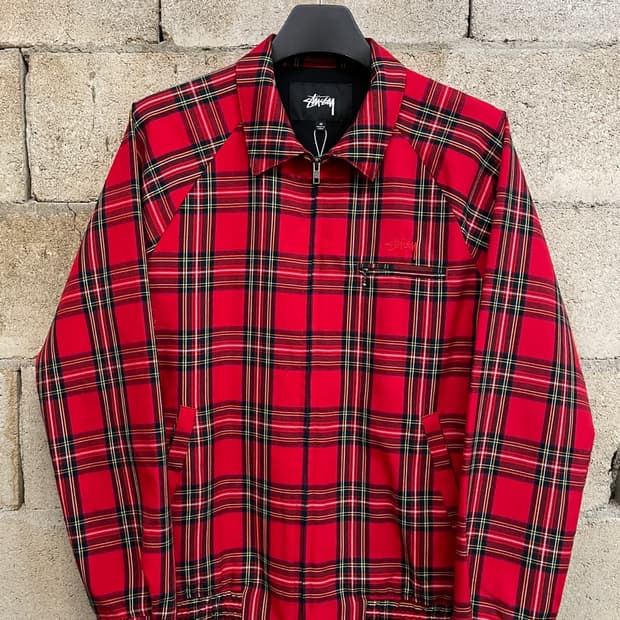 스투시 브라이언 체크 자켓